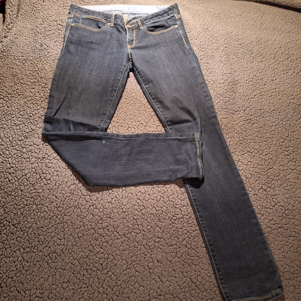 Gap 1969 Jeans Always Skinny Womens Sz 29/8r 32 Inseam Dark Blue Denim Low Rise